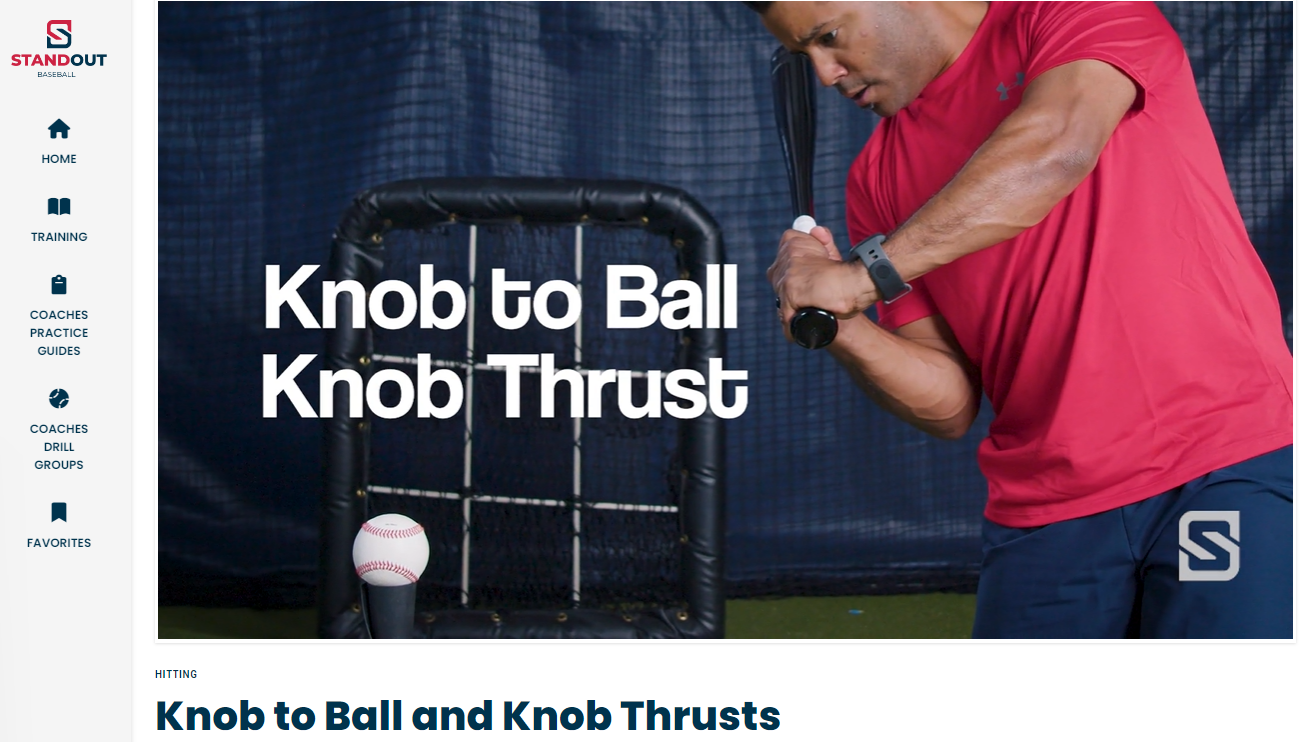 My Favorite Baseball Hitting Drill The Knob Thrust